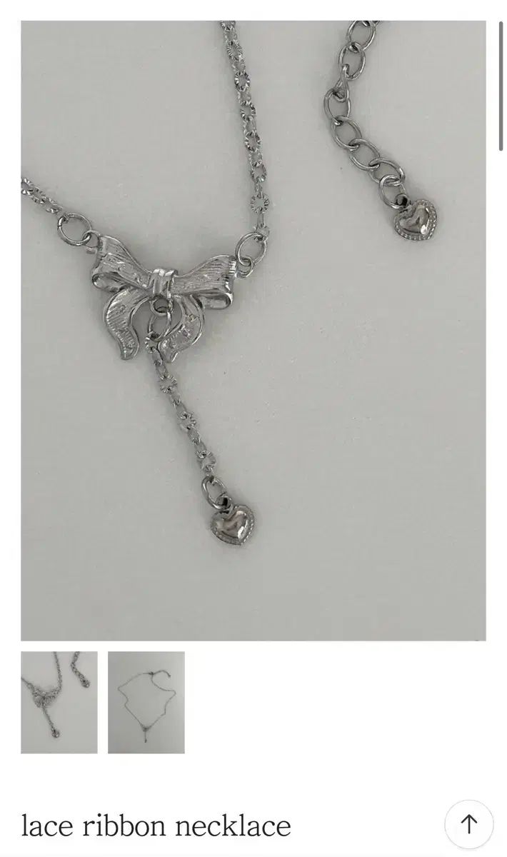 오퓨즈 lace ribbon necklace